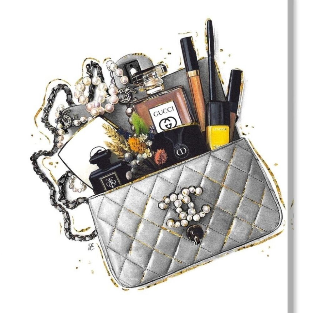 Design District Luxury Chanel Treasure Bag Canvas Wall Decor